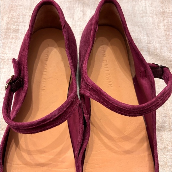 Caron Callahan Ellie Mary Jane Suede Ballet Flats‎ Mulberry Burgundy Size 40.5 - Picture 8 of 11